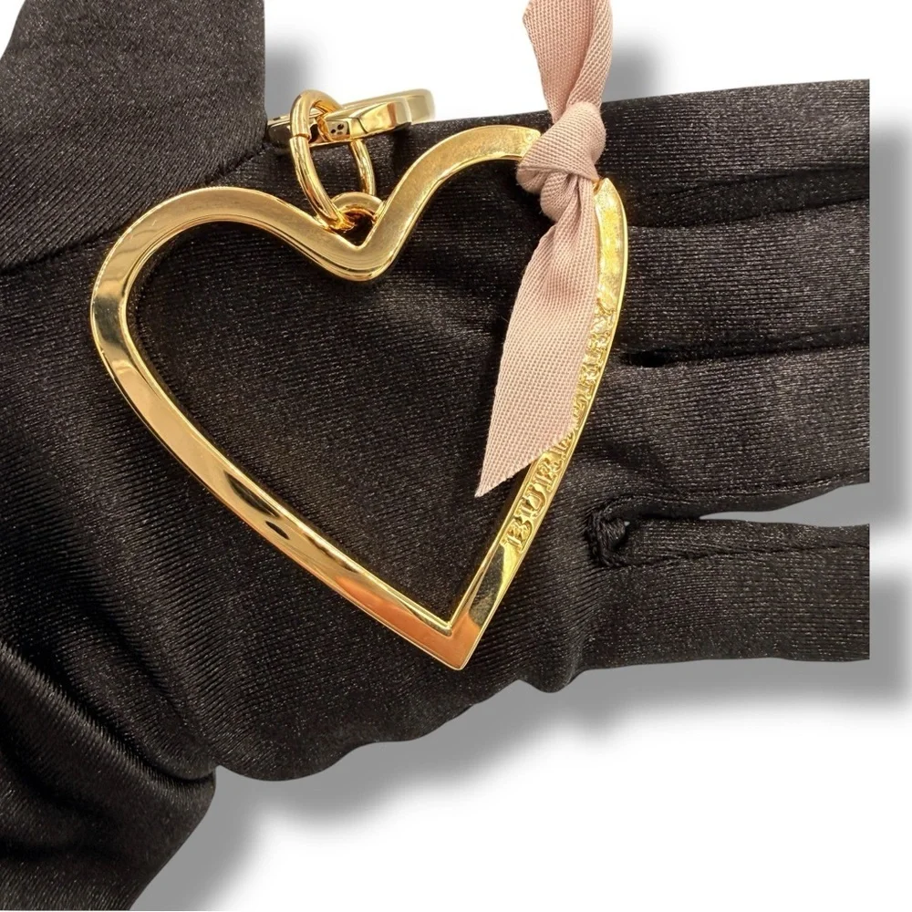 Burberry Heart Bag Charm – Gold Tone